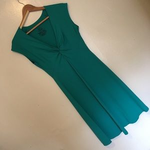 Turquoise Patagonia Knot-Front Fit & Flare Dress